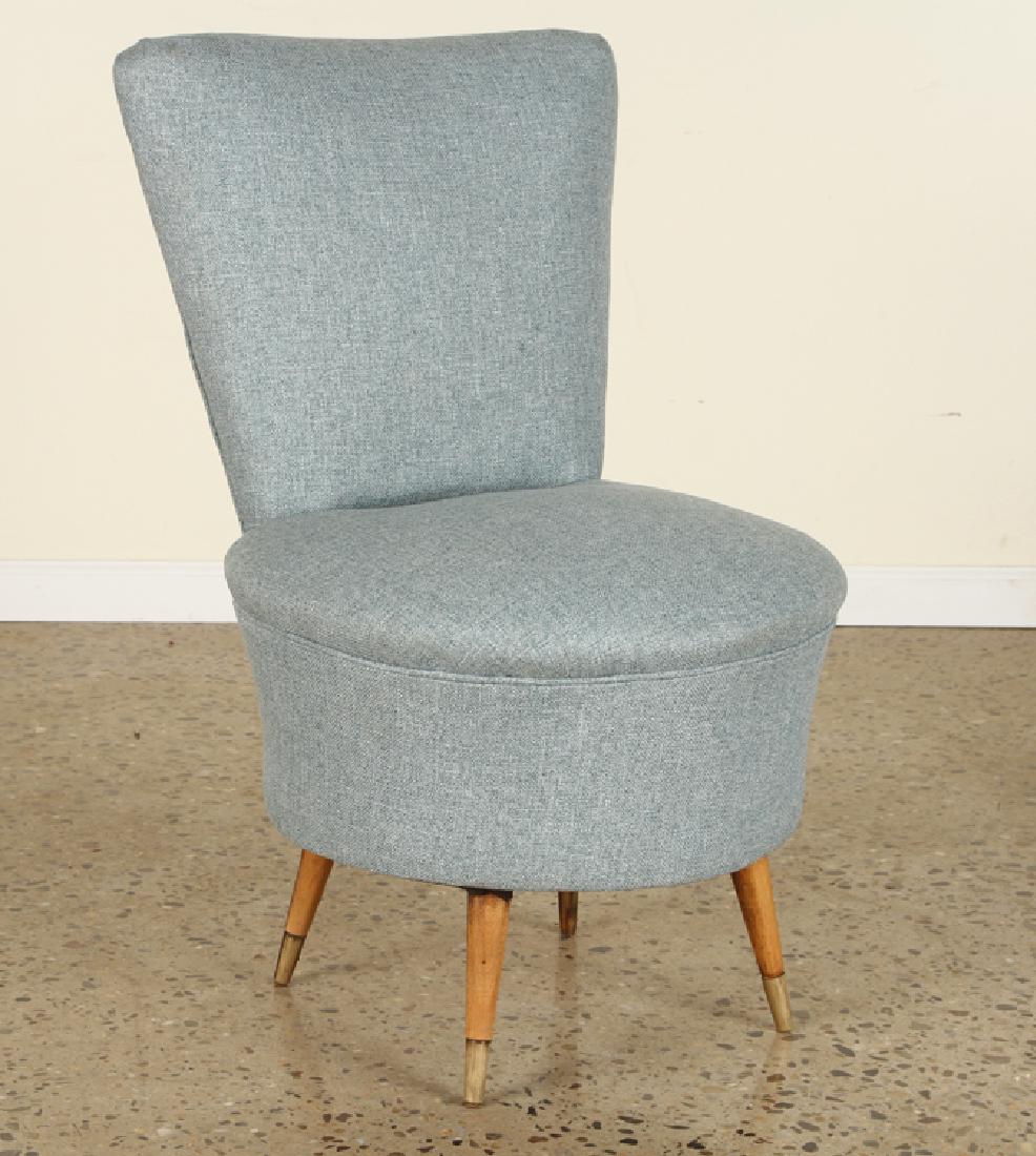 SMALL ITALIAN UPHOLSTERED CHAIR CIRCA 1950 (1 of 3)