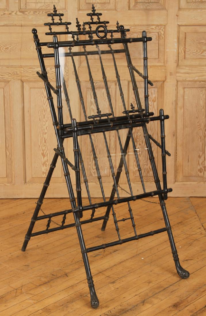 AESTHETIC MOVEMENT EBONIZED BAMBOO EASEL C. 1880 (1 of 6)