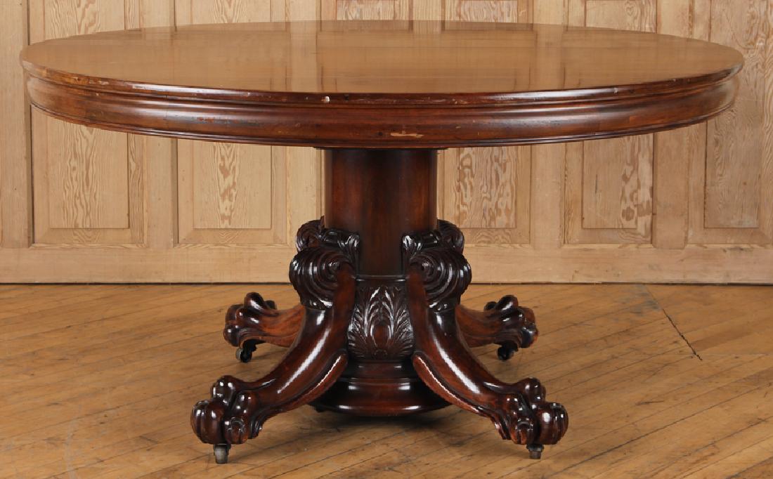 LATE 19TH C. AMERICAN MAHOGANY DINING TABLE C1890 (1 of 5)