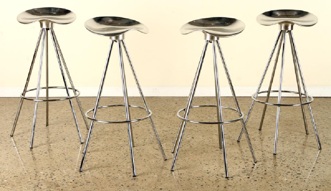 SET 4 SLEEK JAMAICA CHROME AND STEEL BAR STOOLS (1 of 5)
