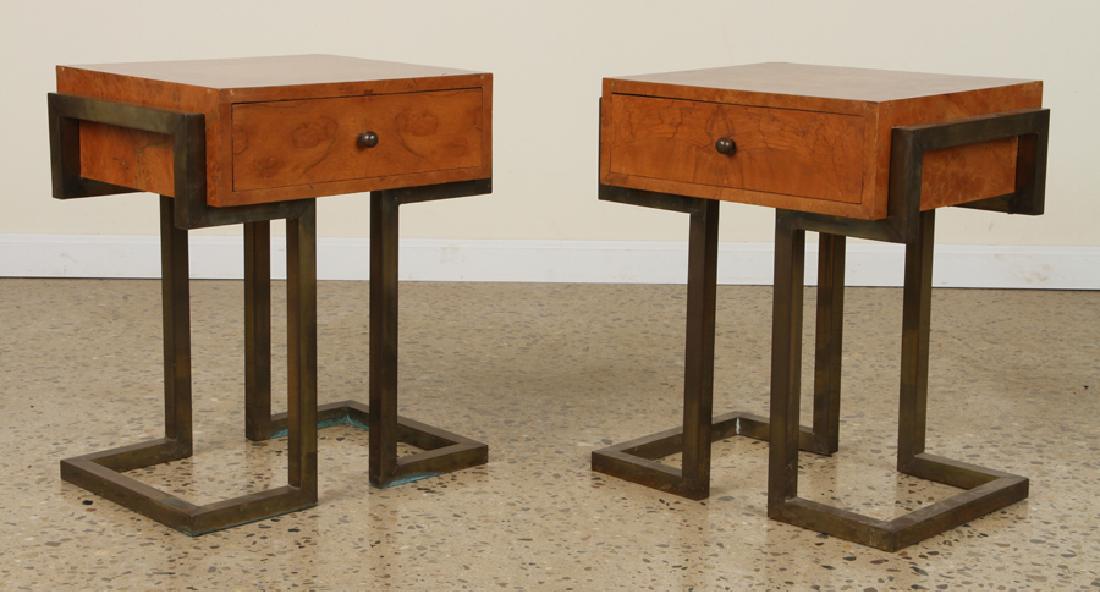 PR FRENCH SINGLE DRAWER WALNUT TABLES 1970 (1 of 5)