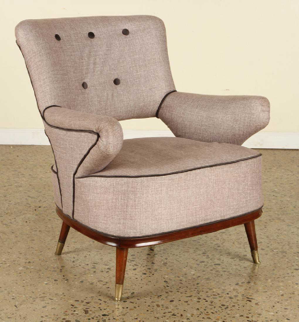 Mid Century Modern Italian Upholstered Club Chair