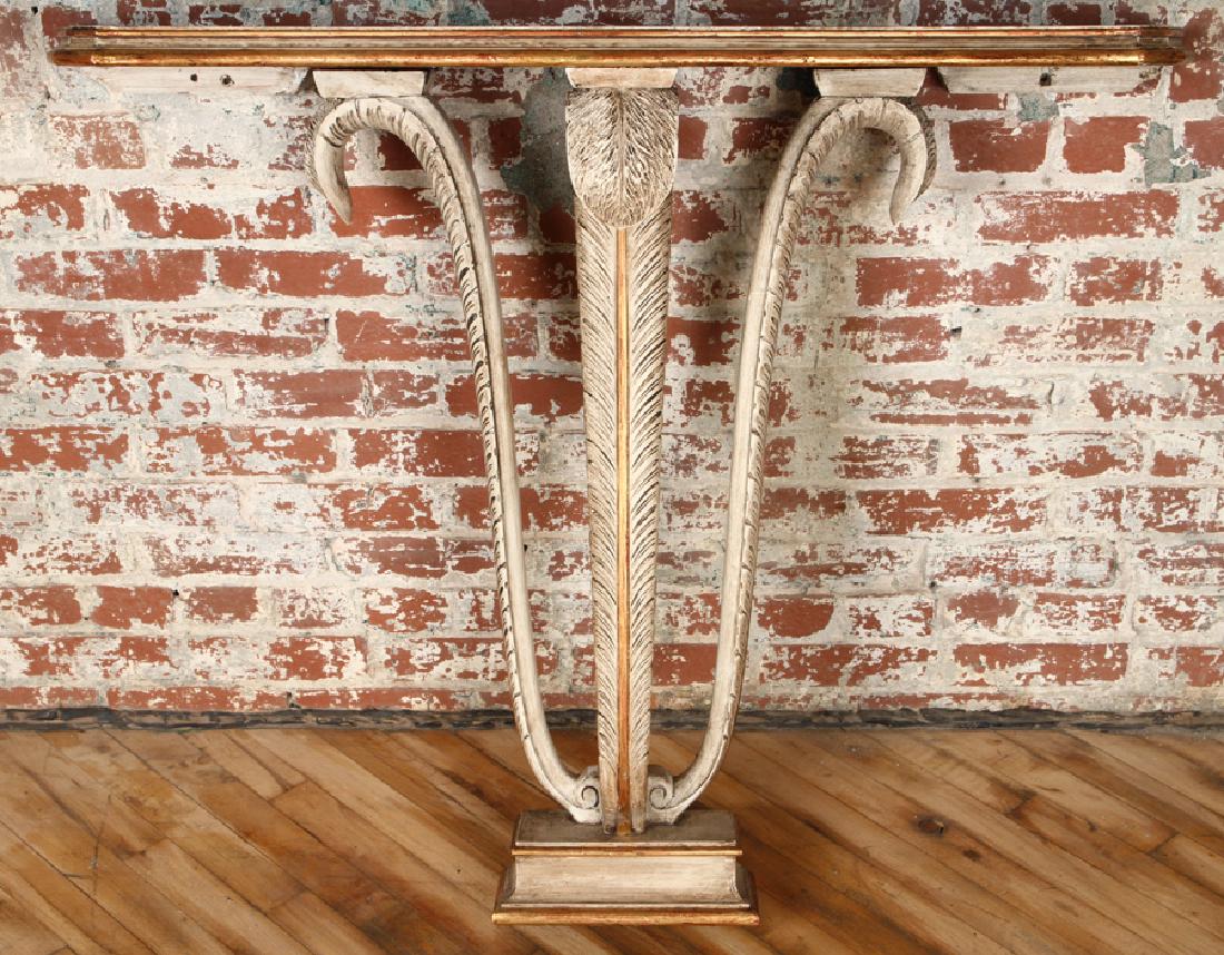 BLACK GLASS TOP CONSOLE BY MAISON JANSEN (1 of 4)