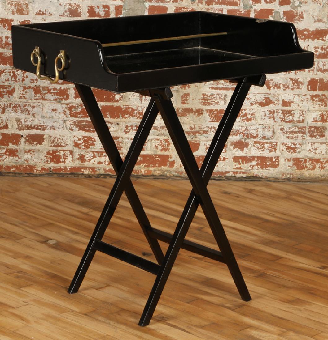 EBONIZED MIXING TABLE MIRRORED TOP JANSEN 1950 (1 of 5)