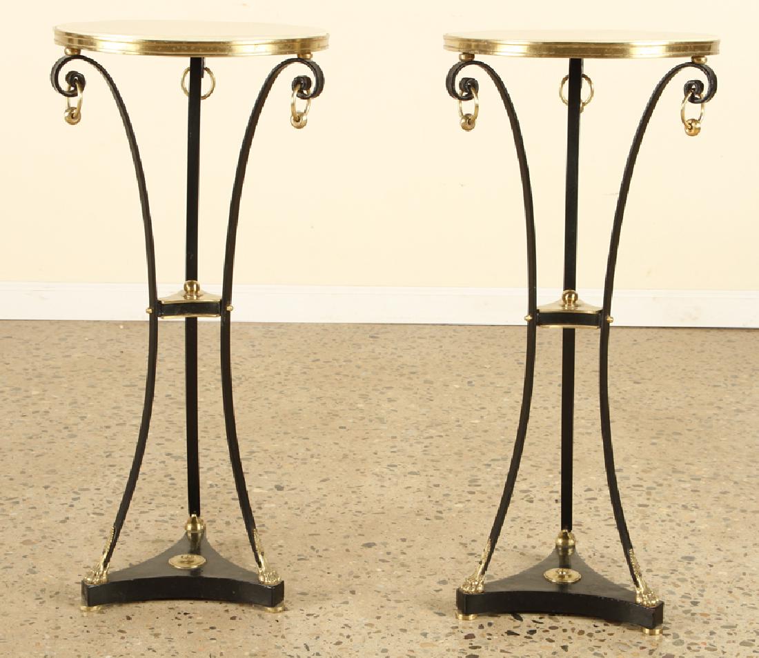 PR PARCHMENT IRON BRONZE DRINK TABLES JANSEN 1950 (1 of 6)