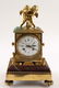LATE 19TH C FRENCH BARANCOURT BRONZE MANTLE CLOCK