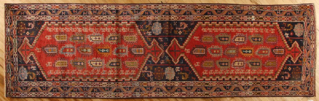 SEMI ANTIQUE AFGHAN RUNNER: Semi antique Afghan runner. 3' x 9'