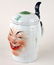 THREE GERMAN PORCELAIN CHARACTER BEER STEINS - 2