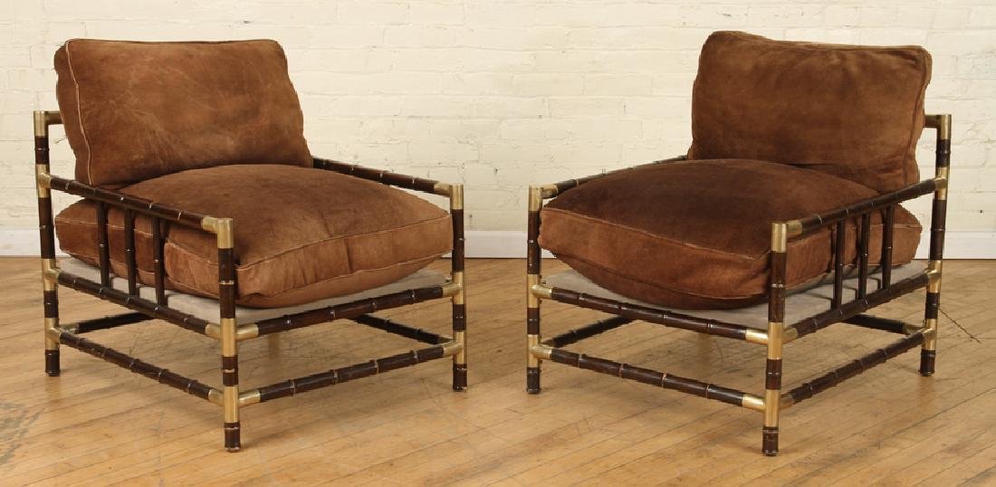 PR TURNED WOOD BRASS ARMCHAIRS MAN. BILLY HAINES (1 of 4)