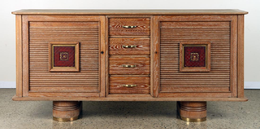 FRENCH CERUSED OAK SIDEBOARD CIRCA 1940 (1 of 7)