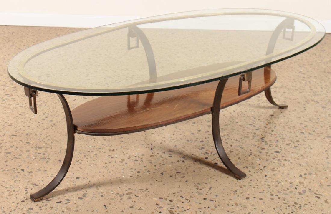 MID CENTURY MODERN BRONZE GLASS COFFEE TABLE 1960 (1 of 4)