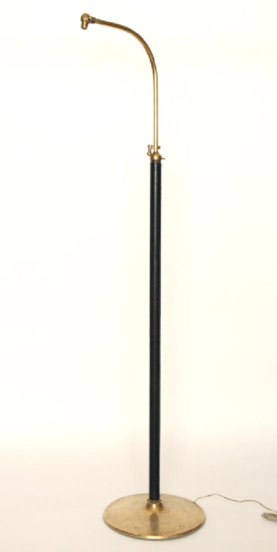 BRONZE LEATHER FLOOR LAMP MANNER JACQUES ADNET (1 of 4)