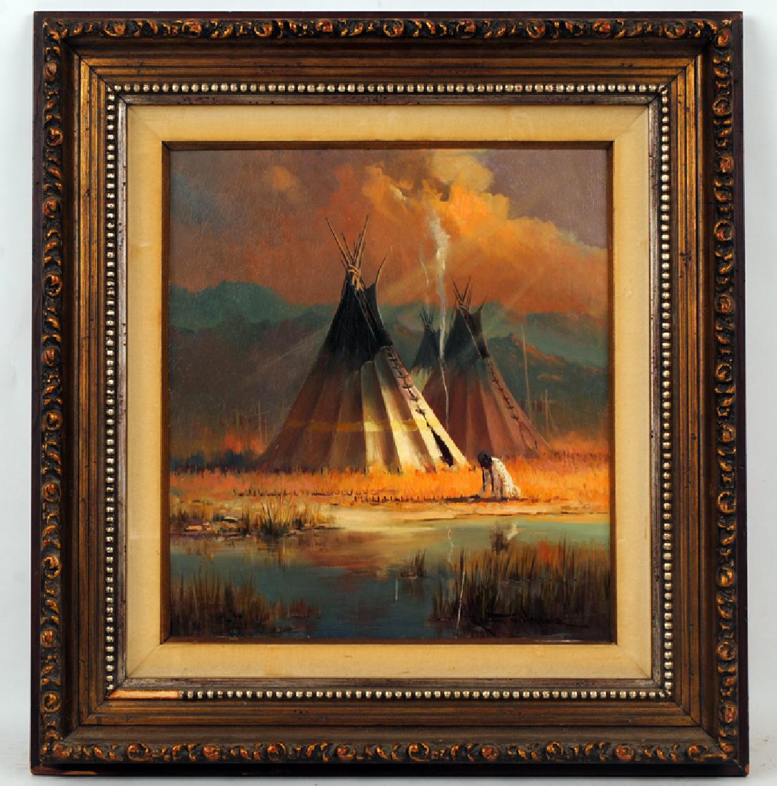 ROBERT WAGNER "MORNING PRAYERS" OIL ON MASONITE: Robert Wagner (American, 1872-1942) "Morning Prayers", oil on masonite, signed lower right. Image size: 20" x 18" Ht: 29.5" Wd: 28.5" (framed)