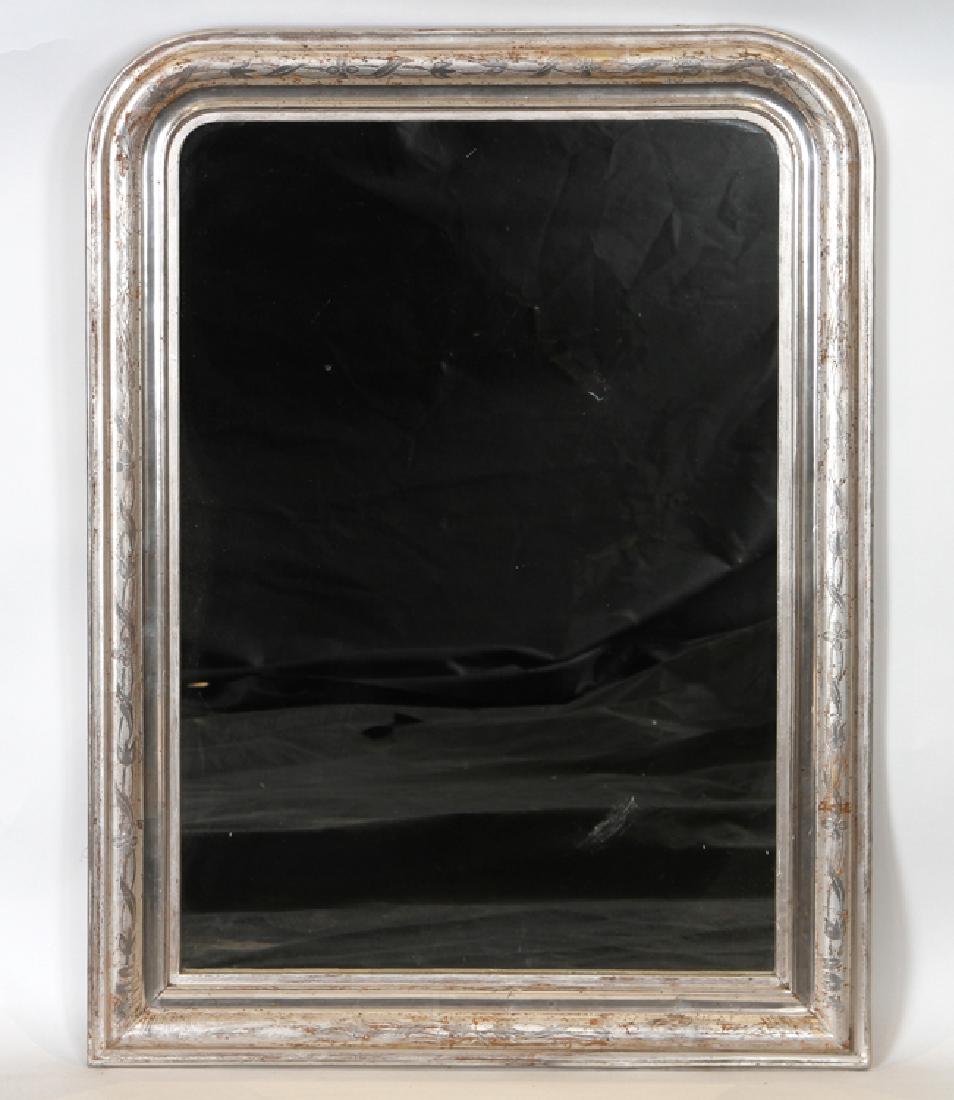 A LOUIS PHILIPPE SILVER GILT MIRROR CIRCA 1870 (1 of 3)