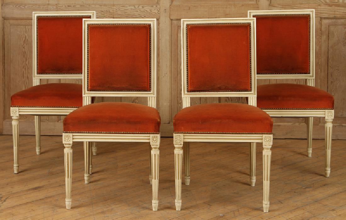 SET 4 FRENCH LOUIS XVI STYLE SIDE CHAIRS C.1940 (1 of 5)