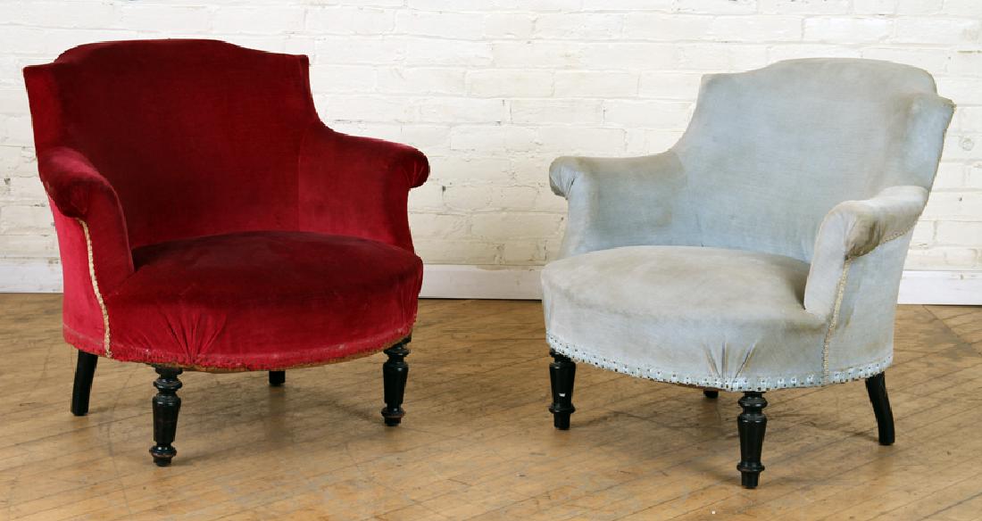 PAIR DIMINUTIVE NAPOLEON III CHAIRS C.1870 (1 of 5)