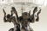 LATE 19TH C. CUT CRYSTAL COMPOTE BRONZE FIGURES - 3