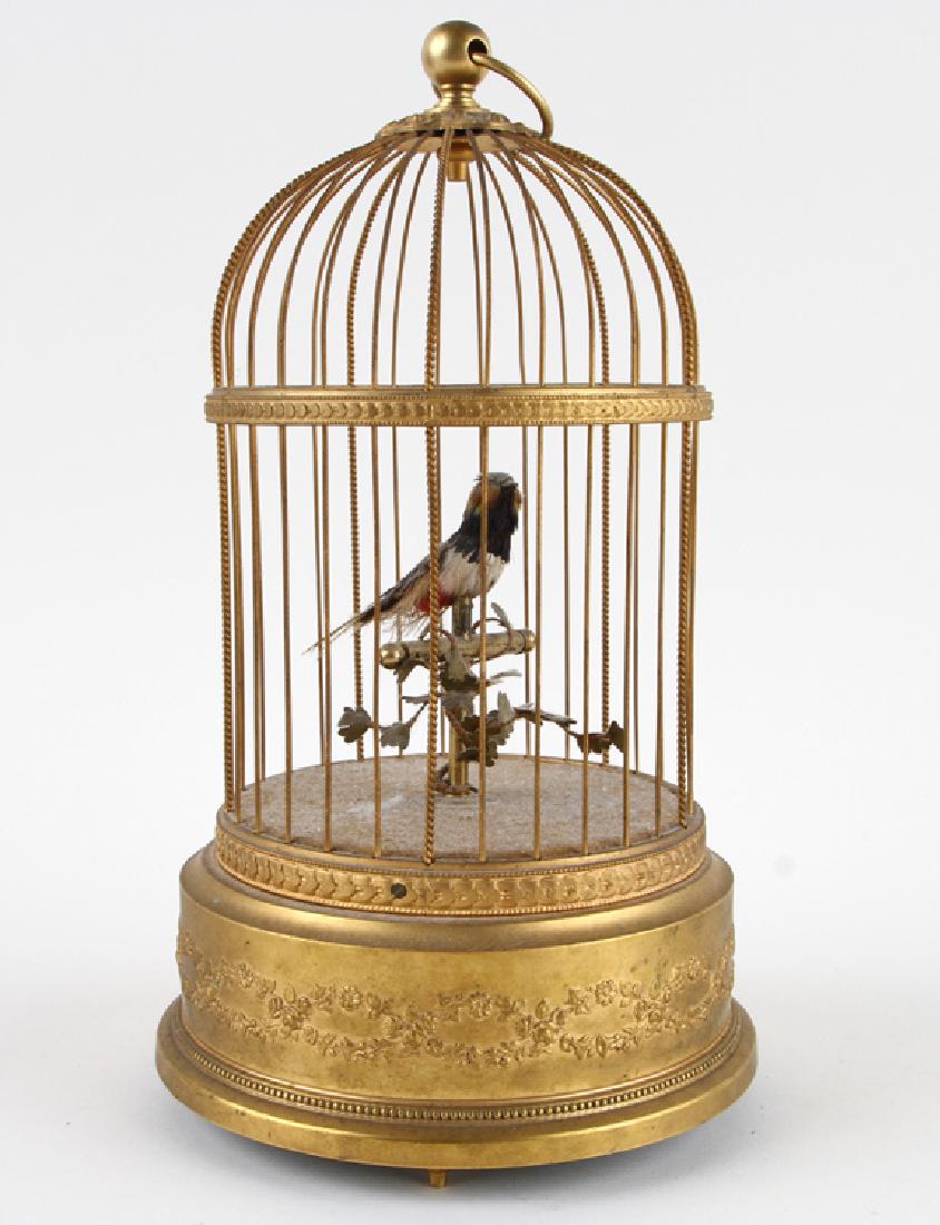 FRENCH SINGING BIRD IN CAGE AUTOMATON (1 of 5)