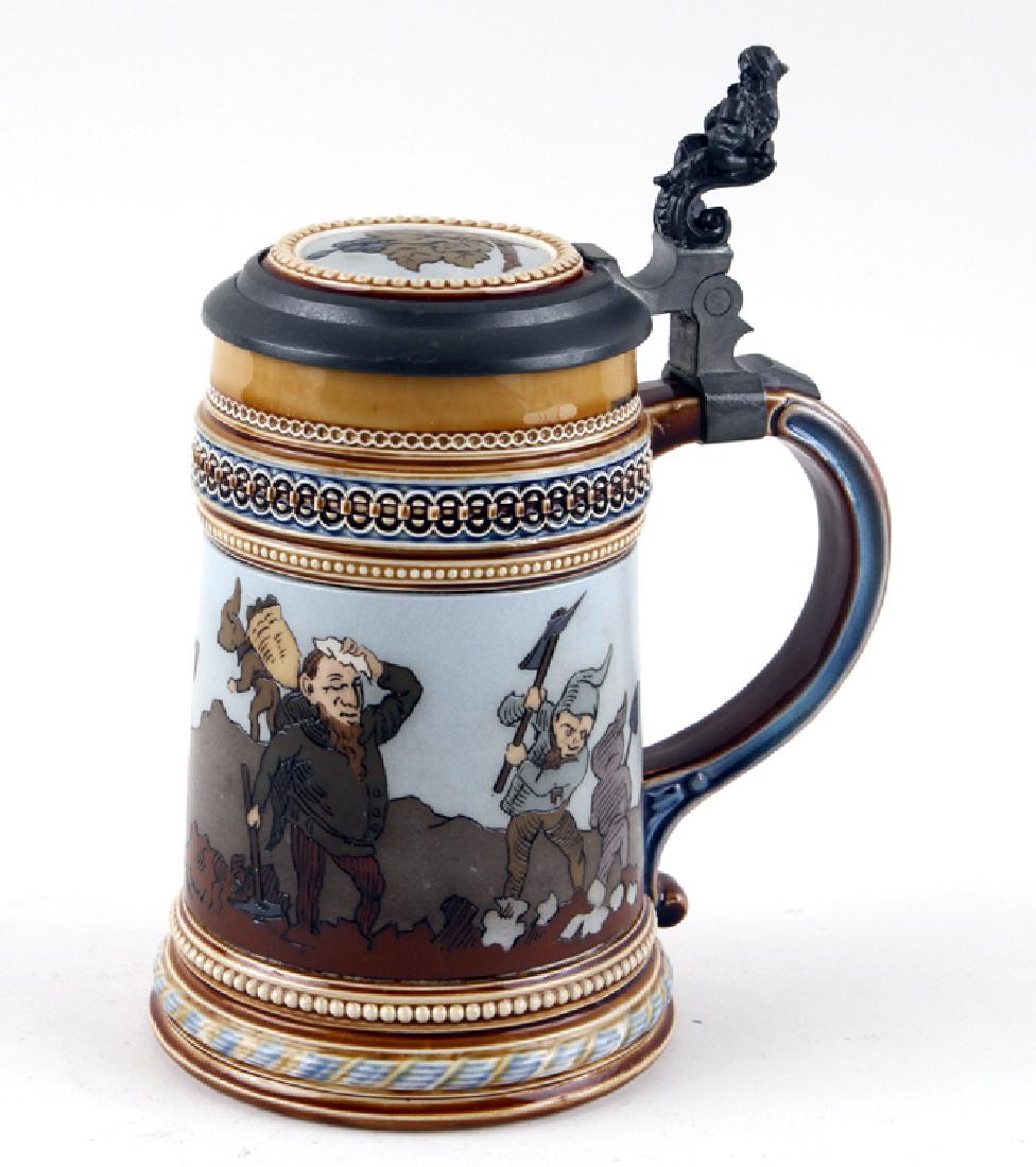 METTLACH BEER STEIN #1475 GNOMES GRAPES 0.5 LITER (1 of 4)