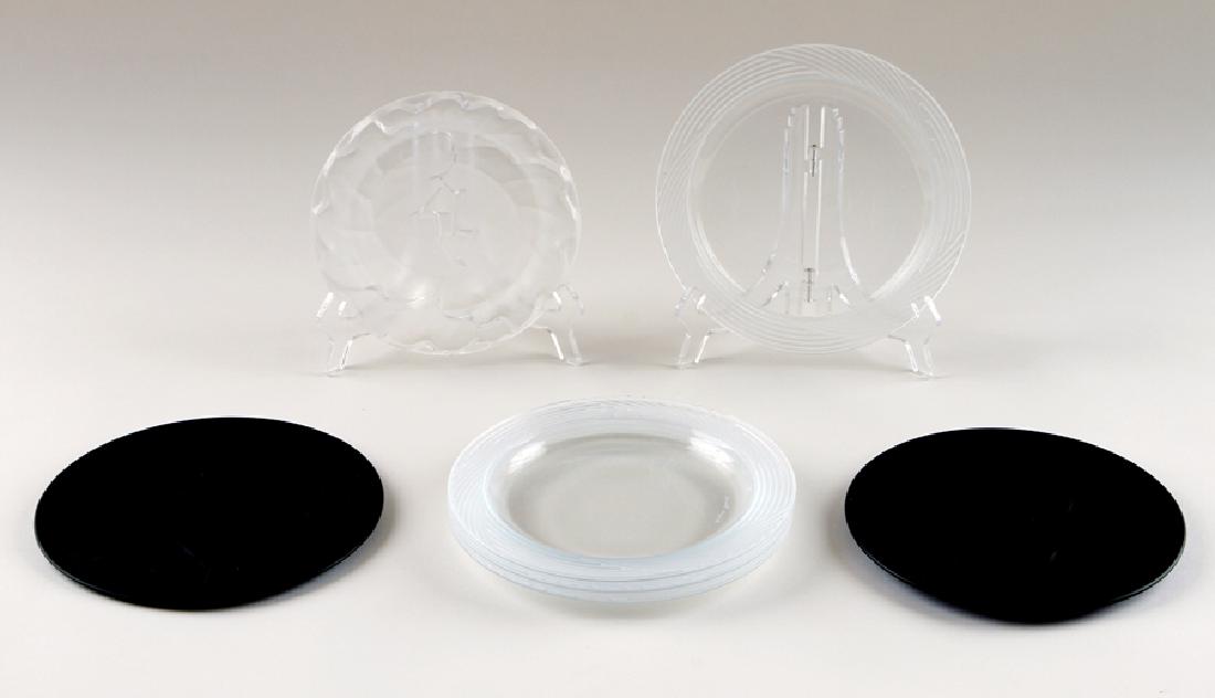 SEVEN PIECE LOT LALIQUE CRYSTAL PLATES (1 of 5)