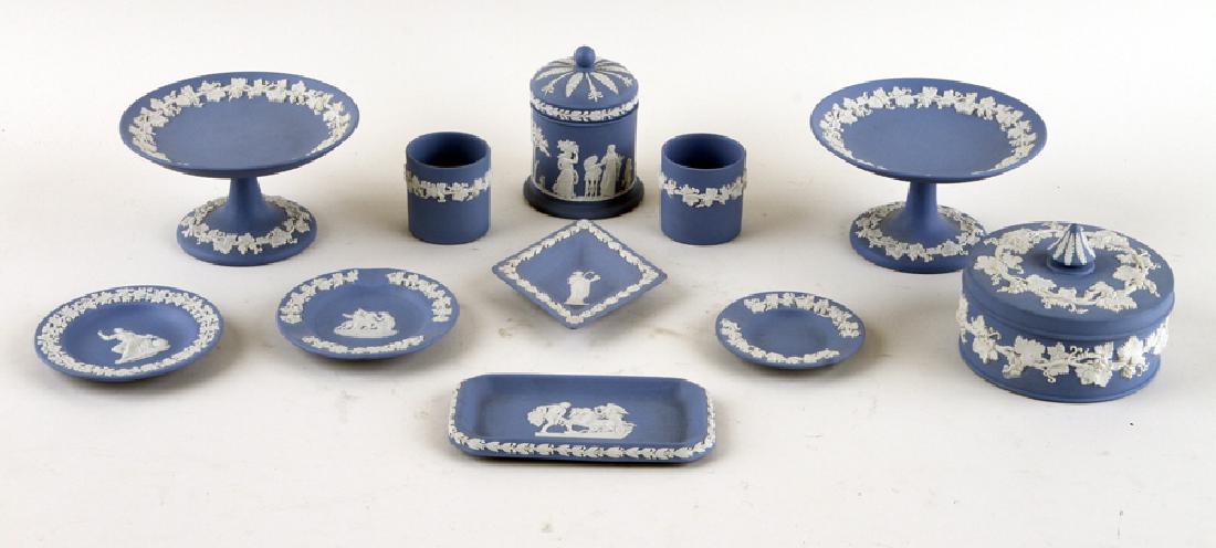 ELEVEN PIECES OF MARKED WEDGWOOD JASPERWARE (1 of 6)