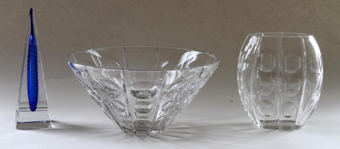 THREE VAL ST. LAMBERT CRYSTAL TABLE ARTICLES (1 of 8)