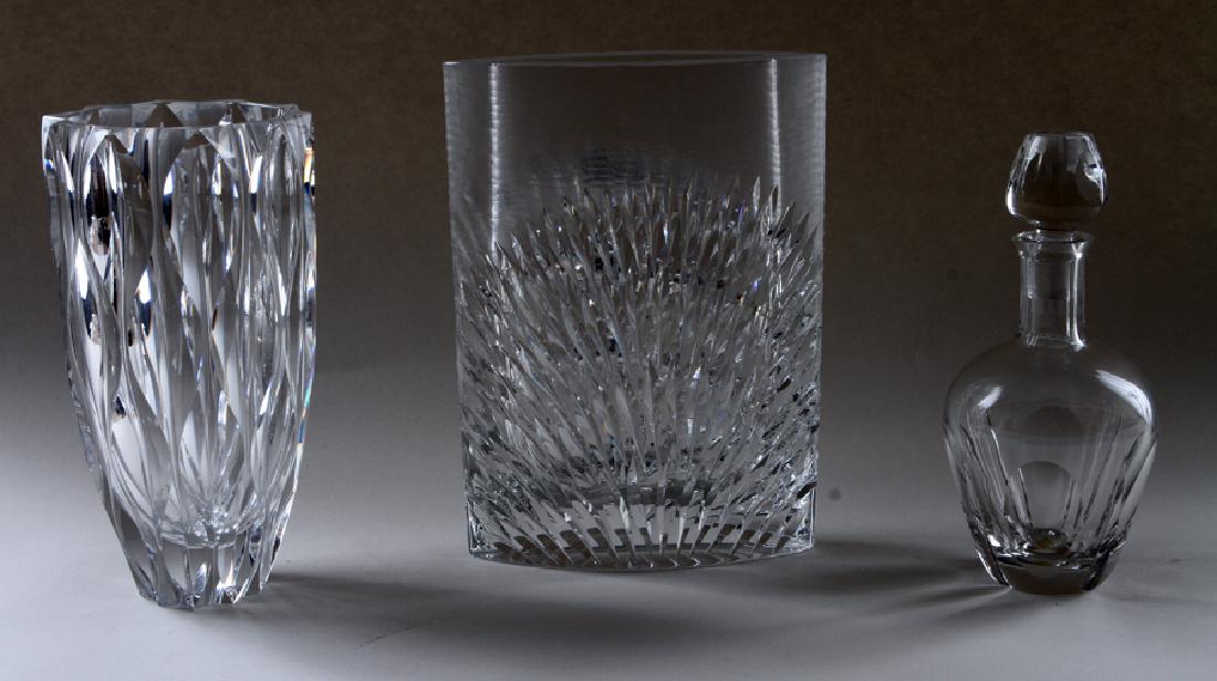 THREE PIECE LOT OF CRYSTAL TABLE ARTICLES (1 of 7)