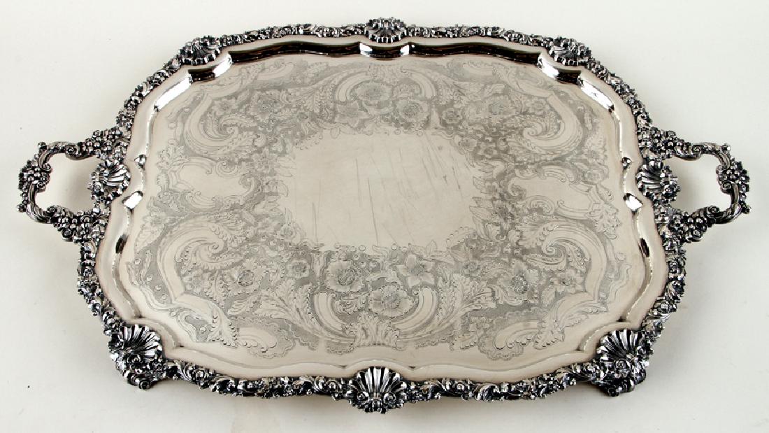 ENGLISH BIRKS REGENCY PLATE SILVERPLATE TRAY (1 of 5)