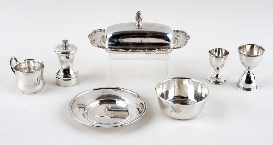 7PC STERLING & SILVERPLATE ARTICLES 7.91 TR OZ (1 of 7)