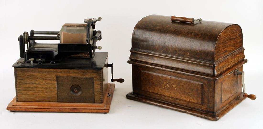 TWO THOMAS EDISON PHONOGRAPHS WITH SERIAL NUMBERS Jun 15, 2019