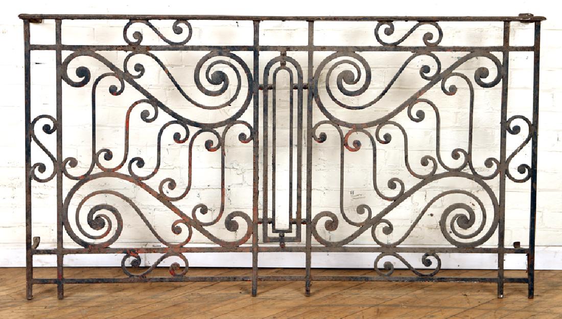 WROUGHT IRON FRENCH BALCONY PANEL CIRCA 1900 (1 of 4)
