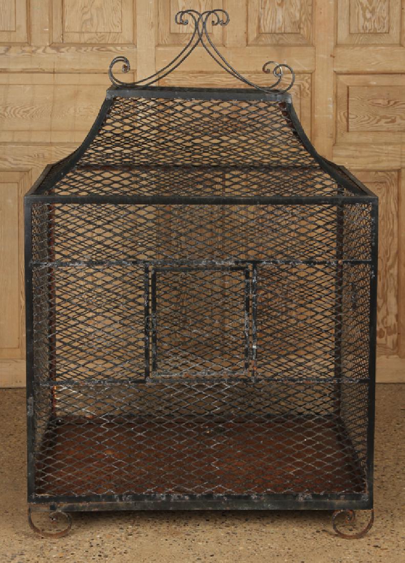 WROUGHT IRON BIRD CAGE REMOVABLE TRAY TO BOTTOM (1 of 5)