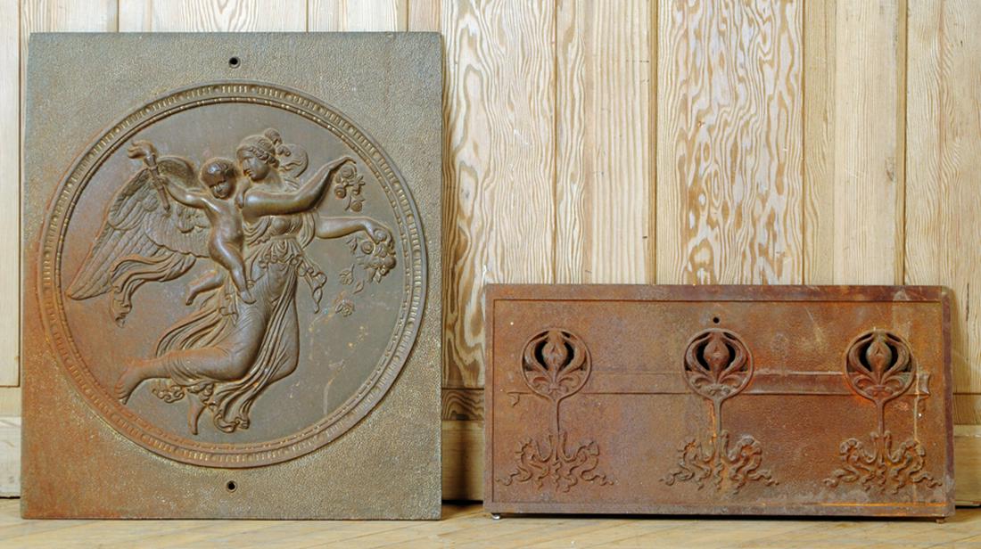 TWO ART NOUVEAU & NEOCLASSICAL IRON PANELS C.1900 (1 of 7)