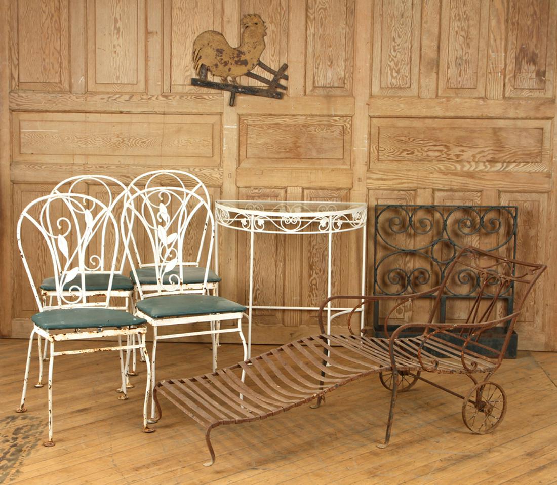 11 PIECES IRON SALTERINI CHAISE LOUNGE PLANTERS (1 of 8)