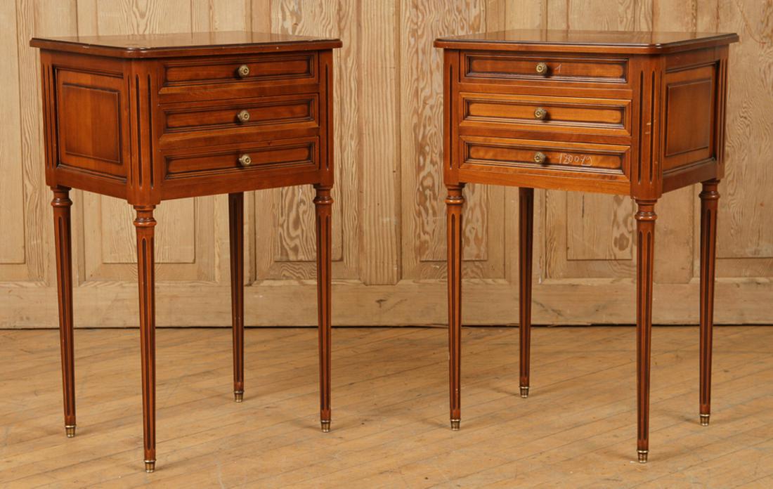 PAIR FRENCH LOUIS XVI STYLE NIGHT STANDS 1950 (1 of 5)