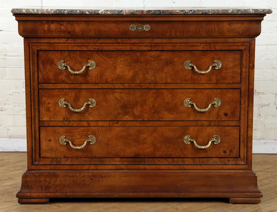 LOUIS PHILIPPE STYLE MARBLE TOP COMMODE (1 of 6)