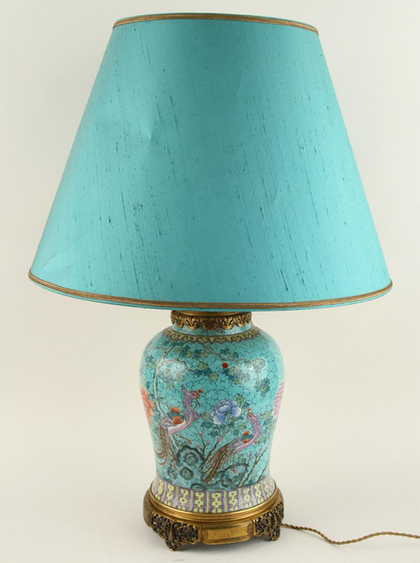 CHINESE PORCELAIN GINGER JAR LAMP C. 1900 (1 of 5)
