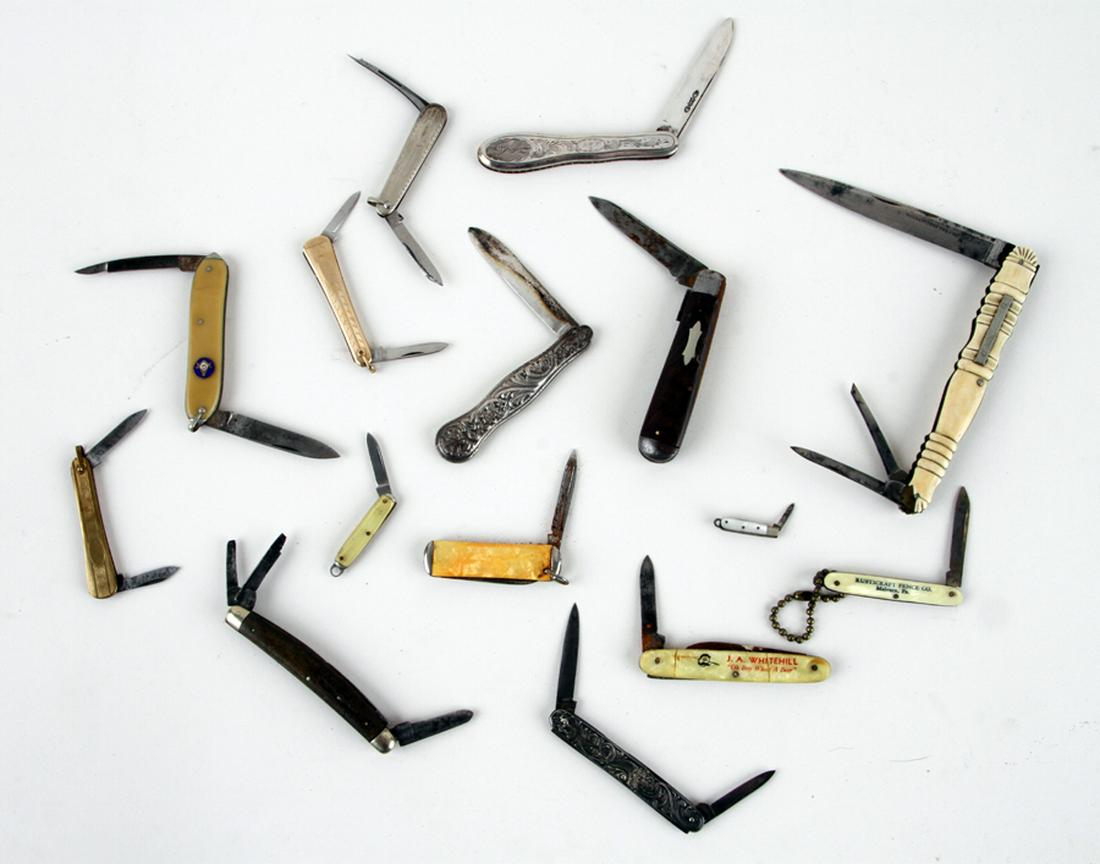 15 POCKET KNIVES GOLD FILLED AND SILVER (1 of 7)