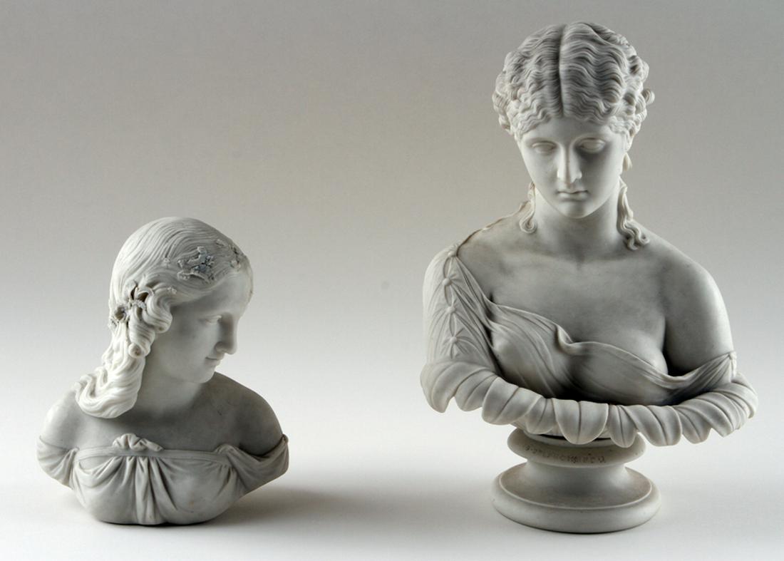 TWO PARIAN SCULPTURES OF WOMEN (1 of 8)