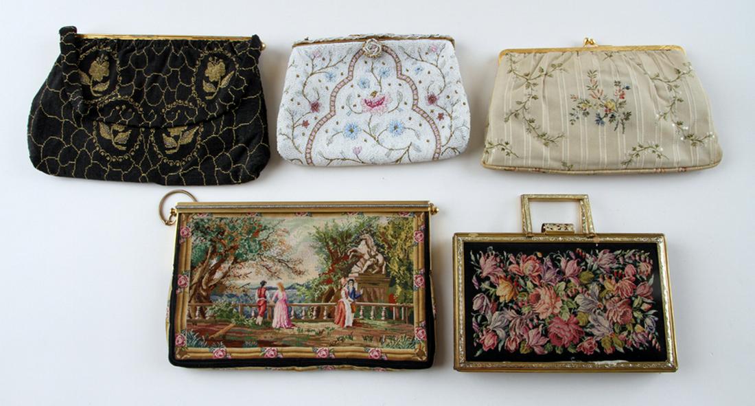 COLLECTION FIVE VINTAGE CONTINENTAL WOMENS PURSES (1 of 6)