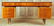 MID CENTURY MODERN MAHOGANY MAPLE CONSOLE TABLE