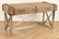 CAMPAIGN STYLE DESK LINEN WRAPPED TOP CHROME BASE