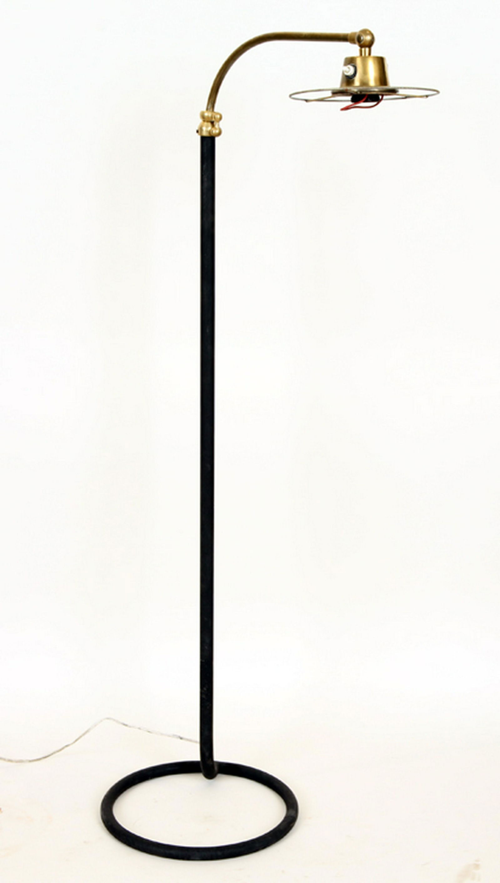 BRONZE AJUSTABLE FLOOR LAMP SNAKE FORM BASE C1950 (1 of 4)
