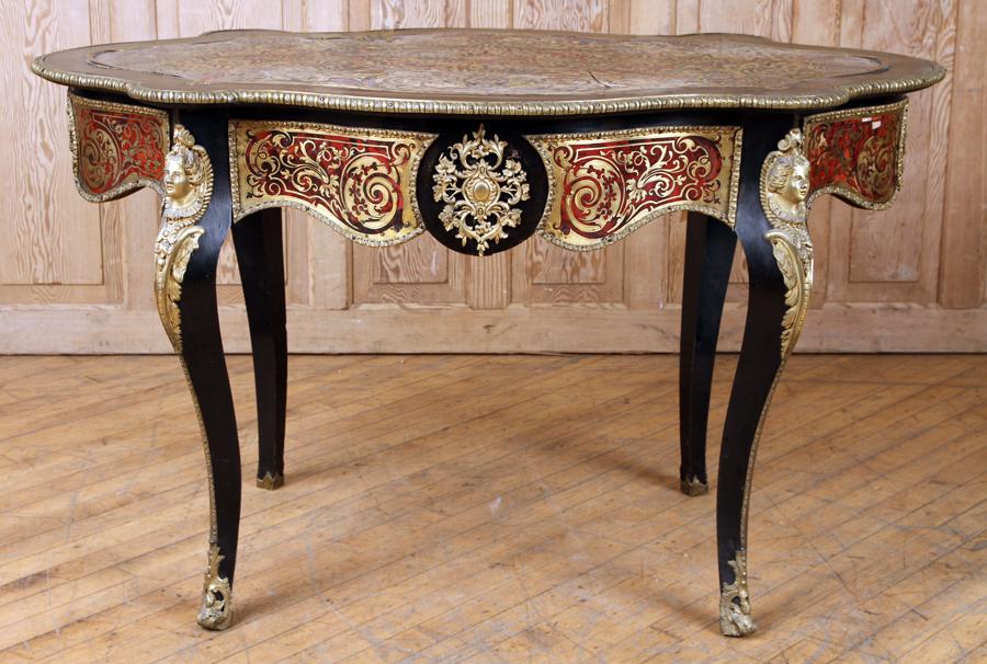 BEDEL & CIE 19TH C. FRENCH BOULLE CENTER TABLE (1 of 8)