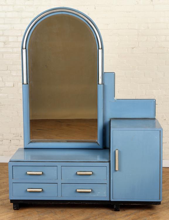 Painted Silvered Art Deco Vanity C 1940 Sep 19 2019 Kamelot