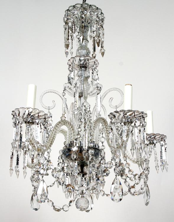 SIX ARM FRENCH CRYSTAL CHANDELIER ATTR. BACCARAT (1 of 5)