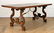 ITALIAN WALNUT TRESTLE TABLE IRON STRETCHER C1940