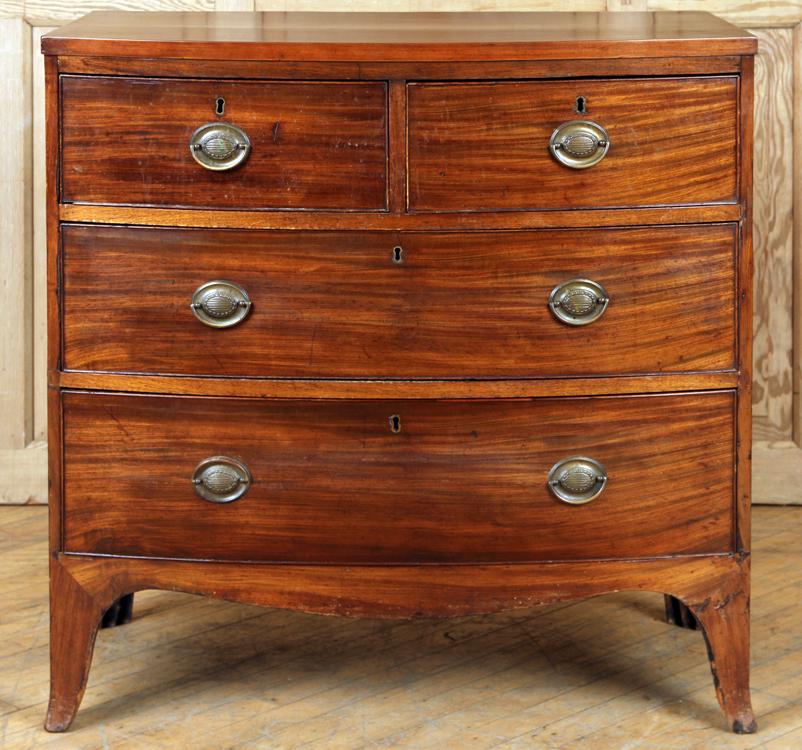 HEPPLEWHITE MAHOGANY BOW FRONT CHEST (1 of 5)