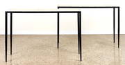 PAIR GIACOMETTI STYLE IRON CONSOLE TABLES