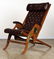 ADJUSTABLE LEATHER YACHT CHAIR AND STOOL C.1975 - 3